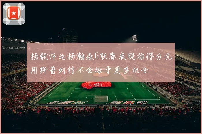 杨毅评论杨瀚森G联赛表现称得分无用斯普利特不会给予更多机会